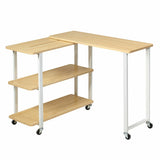 L-Shape 360° Rotating Computer PC Desk Corner Table