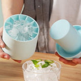 Silicone Cylinder Portable Ice Maker Bucket